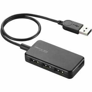 ELECOM [U2HS-A402BBK] USB2.0ハブ/バスパワー/タブレット向け/スイングコネクタ/4ポート/ブラック