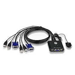 ATEN [CS22U] ケーブル一体型 USB 2ポートKVMスイッチ