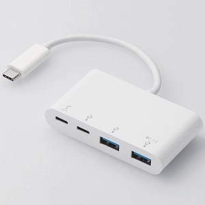 ELECOM [U3HC-A424P10WH] USBHUB/USB3.1(Gen2)/USB Power Delivery対応/Type-Cコネクタ/Aメス2ポート/Cメス2ポート/バスパワー/ホワイト