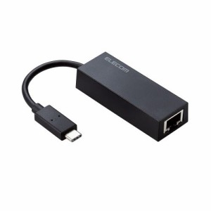 ELECOM [EDC-GUC3V2-B] 有線LANアダプタ/Giga対応/USB 5Gbps/Type-C/ブラック