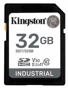 キングストン [SDIT/32GB] 32GB SDHC Industrial -40℃ to 85℃ C10 UHS-I U3 V30 A1 pSLC