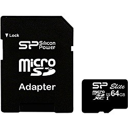 シリコンパワー [SP064GBSTXBU1V10SP] 【UHS-1対応】microSDXCカード 64GB Class10