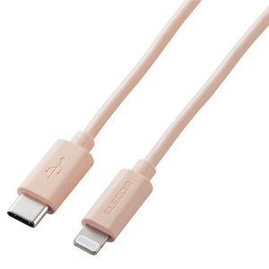 ELECOM [U2C-APCL10DR] USB-C to Lightningケーブル/1.0m/オレンジ