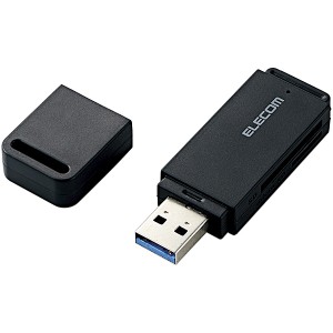 ELECOM [MR3-D011BK] メモリリーダライタ/USB3.0対応/直挿し/SD系専用/ブラック