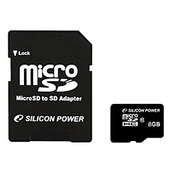 シリコンパワー [SP008GBSTH010V10SP] microSDHCカード 8GB (Class10) 5年保証 (SDHCアダプター付)