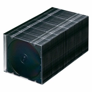 サンワサプライ [FCD-PU50MBKN2] Blu-ray・DVD・CDケース(スリムタイプ・50枚セット・ブラック)