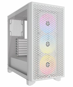 コルセア(メモリ) [CC-9011256-WW] ミドルタワー型PCケース 3000D RGB Tempered Glass Mid-Tower White