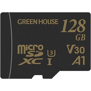 GREEN HOUSE [GH-SDM-ZA128G] microSDXCカード UHS-I U3 V30 A1 128GB