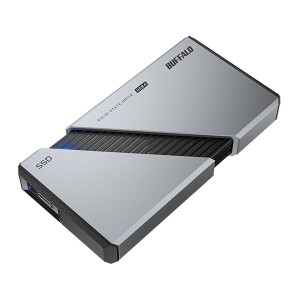 バッファロー [SSD-PE2.0U4-SA] PC向け USB4(Gen3x2)対応 High-End ポータブルSSD 2TB シルバー