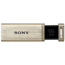 SONY(VAIO) [USM16GQX N] USB3.0対応 ノックスライド式高速(200MB/s)USBメモリー 16GB ゴールド キャップレス