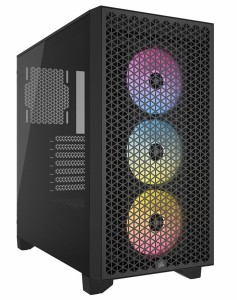 コルセア(メモリ) [CC-9011255-WW] ミドルタワー型PCケース 3000D RGB Tempered Glass Mid-Tower Black