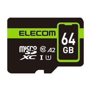 ELECOM [MF-SP064GU11A2R] microSDXCカード/データ復旧サービス2年付/UHS-I・U1・90MB/s・64GB