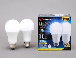 アイリスオーヤマ [LDA12N-G-10T62P] LED電球 E26 広配光 100形相当 昼白色 2個セット