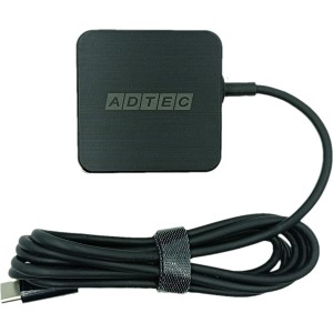 アドテック [APD-A065-w15C-BK] Power Delivery対応 GaN AC充電器/65W/ケーブル一体型 USB Type-C 1.5m/ブラック [PSE認証済]
