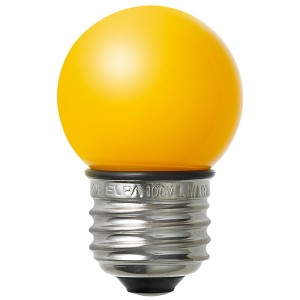 ELPA [LDG1Y-G-GWP253] LED電球 G40形 防水 E26 Y色 [PSE認証済]
