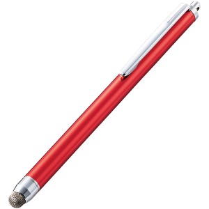 ELECOM [P-TPS03RD] スマートフォン・タブレット用タッチペン/導電繊維タイプ/レッド