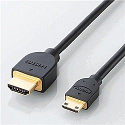 ELECOM [DH-HD14EM10BK] イーサネット対応HDMI-Miniケーブル(A-C)/1.0m