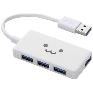 ELECOM [U3H-A416BF1WH] USB3.0ハブ/コンパクト/バスパワー/4ポート/ホワイトフェイス