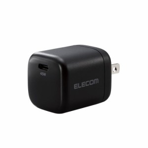 ELECOM [MPA-ACCP29BK] AC充電器/USB充電器/USB Power Delivery/45W/USB-C1ポート/スイングプラグ/ブラック