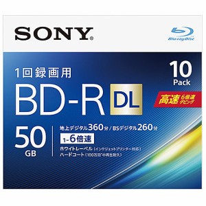 SONY(VAIO) [10BNR2VJPS6] ビデオ用BD-R 追記型 片面2層50GB 6倍速 ホワイトワイドプリンタブル 10枚パック