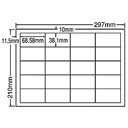 東洋印刷 [CD20S] シートカットラベル A4版 20面付(1ケース500シート)