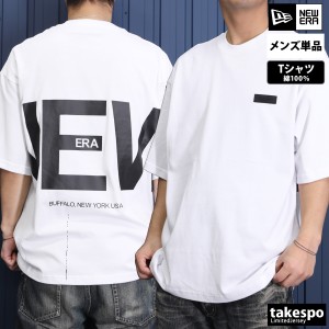 ニューエラ Tシャツ メンズ 上 NEW ERA 半袖 バックプリント付き ビッグロゴ ゆったり オーバーサイズ 14121846 送料無料 新作