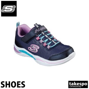 スケッチャーズ スニーカー ジュニア SKECHERS 通学 キラキラ 光るシューズ 靴 女の子 キッズ POWER PETALS NVY 送料無料 新作