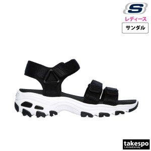 スケッチャーズ サンダル レディース SKECHERS カジュアル スポーツサンダル スポサン マジックテープ BLK 送料無料 新作