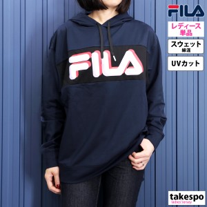 フィラ スウェットパーカー レディース 上 FILA パーカー パーカー フーディ ビッグロゴ ビッグシルエット ストレッチ U