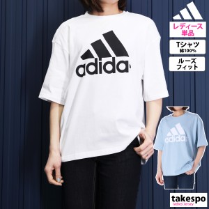 アディダス Tシャツ レディース 上 adidas エッセンシャルズ ビッグロゴ 半袖 ゆったり ENL36 新作