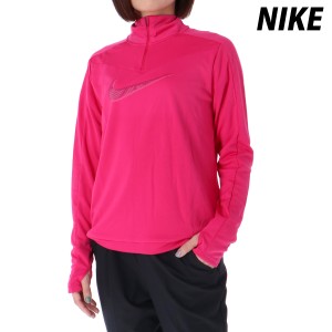 ナイキ 長袖Tシャツ レディース 上 NIKE Dri-FIT ランニング ジョギング ハーフジップ 吸汗 速乾 FB4688 半額 アウトレット