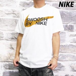 ナイキ Tシャツ メンズ 上 NIKE コットン100% 綿T ビックロゴ スウッシュ 半袖 WHT 送料無料 新作