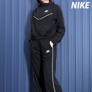 ナイキ ジャージ レディース 上下 NIKE ガールズ ハイウエスト 起毛 パーカー パンツ 裏フリース トレーニングウェア BLK 送料無料 新作