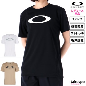 オークリー Tシャツ レディース 上 OAKLEY 半袖 吸汗 速乾 UVカット 高通気 ビッグロゴ FOA500546 SALE セール アウトレット