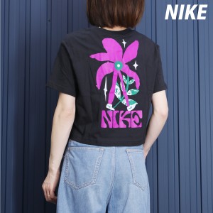 ナイキ Tシャツ レディース 上 NIKE 半袖 コットン100% クロップド丈 バックプリント付き FV4231 送料無料 新作