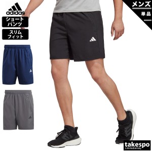 アディダス ハーフパンツ メンズ 下 adidas ジム ランニング ジョギング ショートパンツ 吸汗 速乾 股下18cm QF268 新作