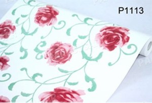 【10M】p1113 薔薇 フラワー 花柄 壁紙 シール リフォーム 多用途 ウォールステッカー はがせる リメイクシート