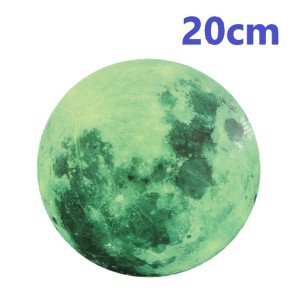 暗闇で光る☆蓄光  Moon 20cm グリーン ムーン 月 宇宙 惑星 ウォールステッカー 壁 天井 シール  リメイク DIY