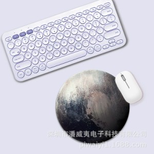 サークル マウスパッド 惑星デザイン47 円型 22cm 滑り止め付 便利アイテム PCグッズ おしゃれ 柄 プレゼント 丸 大理石 花柄 マーブル 