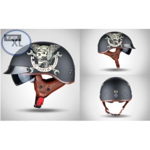 【インテリア用】   ハーフヘルメット アメリカン 　【204-D】 XLサイズ  半キャップ 半ヘル