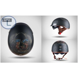 【インテリア用】   ハーフヘルメット アメリカン 　【204-I】 Lサイズ  半キャップ 半ヘル
