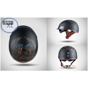 【インテリア用】   ハーフヘルメット アメリカン 　【204-I】 XLサイズ  半キャップ 半ヘル
