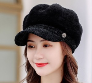 キャスケット  帽子 レディース 秋冬 大きいサイズ キャップ ゆったり 可愛い かわいい 小顔 伸縮性 防寒対策 n559
