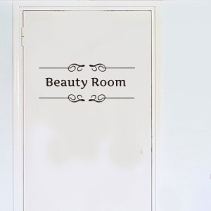 英字 beauty room 化粧室 ウォールステッカー 英文 英語 壁紙 シール 防水 DIY 壁 床 家具 インテリア