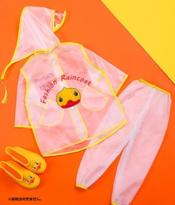 Kids レインコート & レインパンツ 上下セット  子供用 防水 カッパ 雨具 通学 入園 入学 遠足 お出かけ ズボン