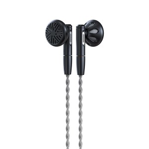 FiiO フィーオ FF5 Black (FIO-IEM-FF5-B) 有線イヤホン イントラコンカ型 リケーブル対応 MMCX インナーイヤー型 オープンイヤー型 (送