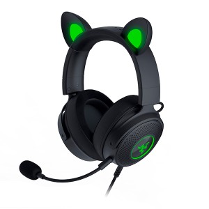 Razer レイザー Kraken Kitty V2 Pro Black 有線ヘッドホン ゲーミングヘッドセット 7.1 サラウンドサウンド マイク付き USB-A PC/PlaySt