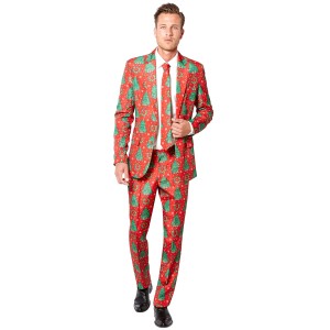 サンタクロース メンズ スーツ セットアップ おもしろ ネクタイ　付き サンタ クリスマス SANTA CLAUSE