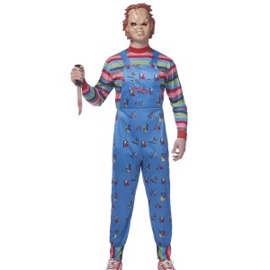 送料無料 チャイルドプレイ チャッキー 大人用 コスプレ コスチューム 人形 マスク 衣装 プラスサイズ Child's Play