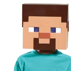 送料無料 マインクラフト コスチューム スティーブ 子供用 マスク コスプレ スイッチ スキン forge Minecraft